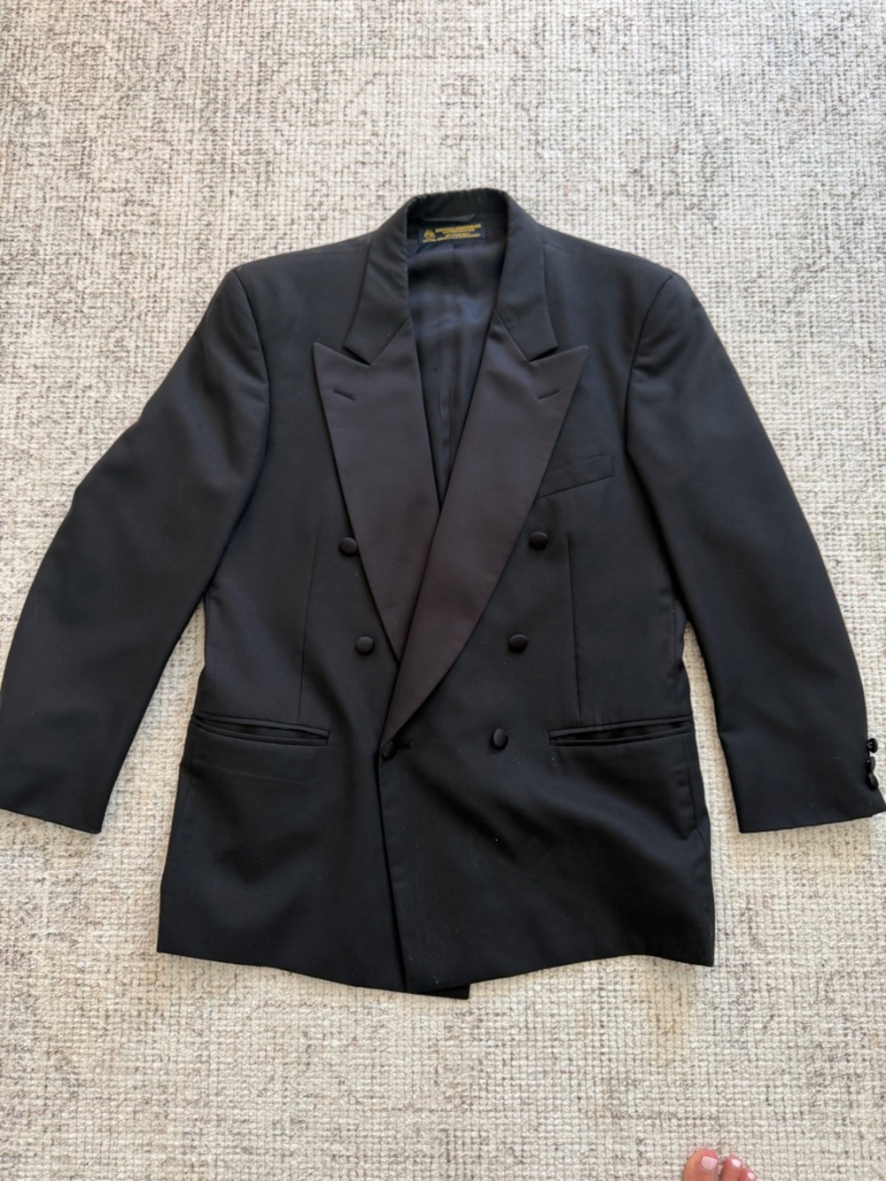 Brooks Brothers Black Double-Breasted Tuxedo Jacket